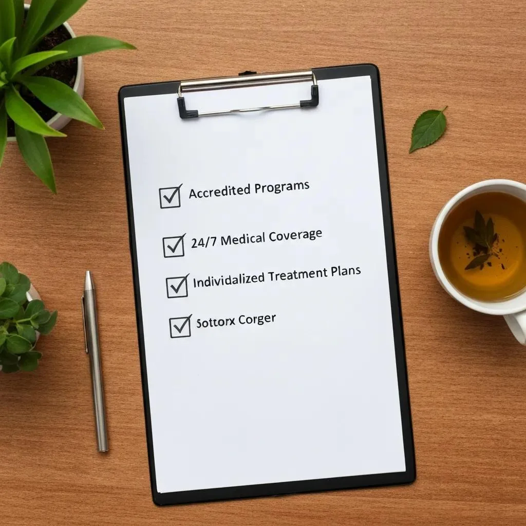 A Simple Checklist Representing The Key Questions To Ask When Choosing A Detox Center