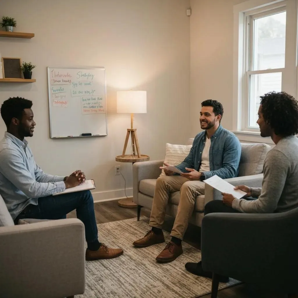 Client In Outpatient Therapy Working On Long-Term Wellness And Sobriety