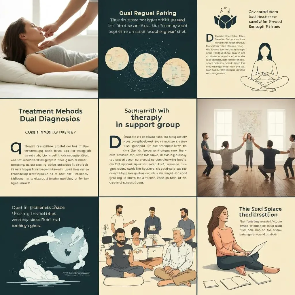 Collage Showing Detox, Inpatient, And Outpatient Care Settings Used In Integrated Dual Diagnosis Treatment
