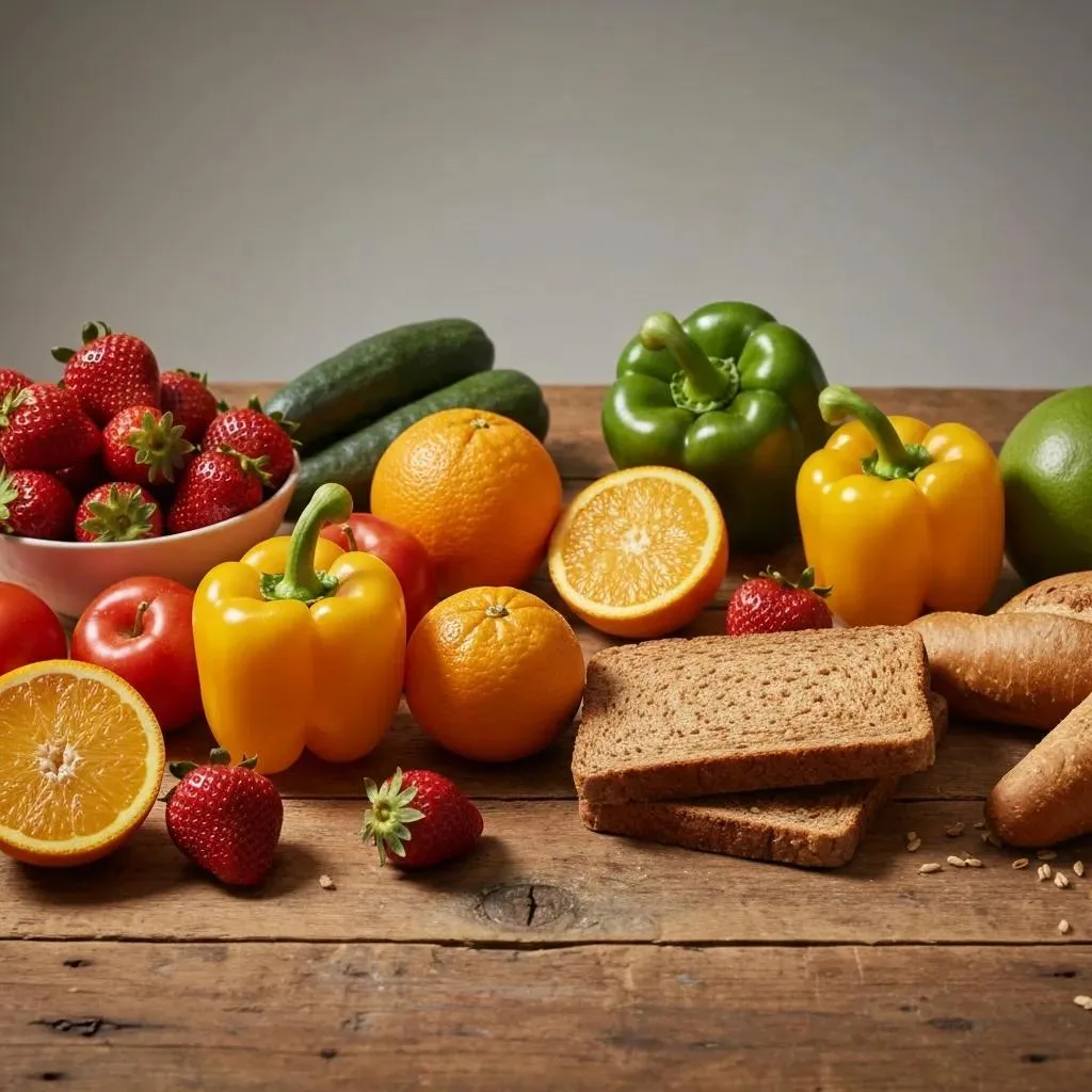 A Colorful Spread Of Healthy Foods To Represent Nutrition'S Role In Recovery