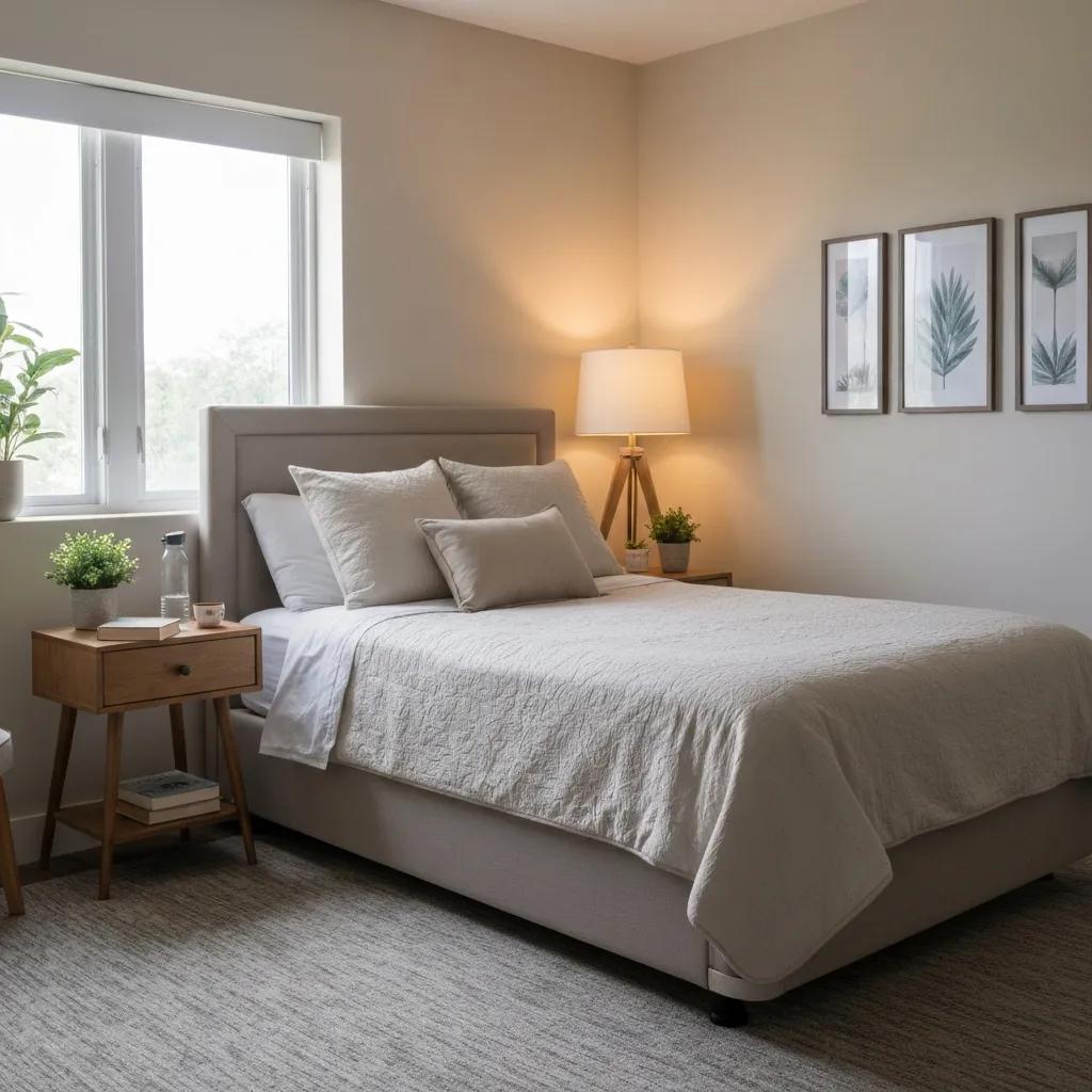 Comfortable inpatient detox room promoting healing and safety for substance abuse recovery