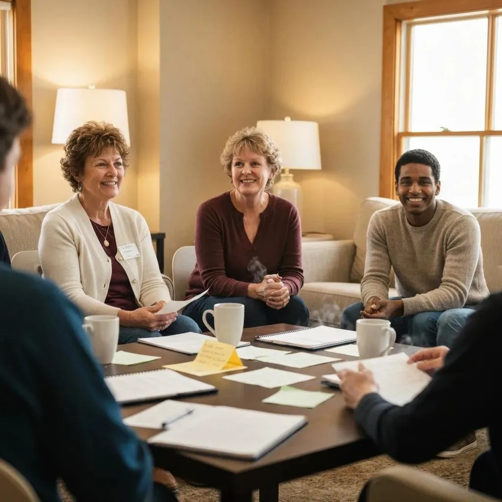 A Community Recovery Meeting Where People Share Experiences And Build Connections
