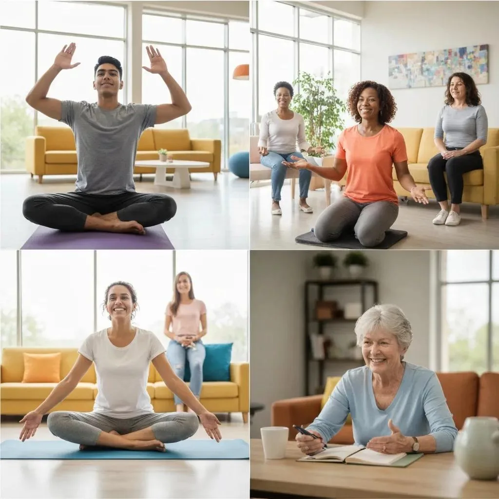 People Participating In Holistic Therapies—Group Activities That Illustrate Benefits Of Comprehensive Addiction Treatment