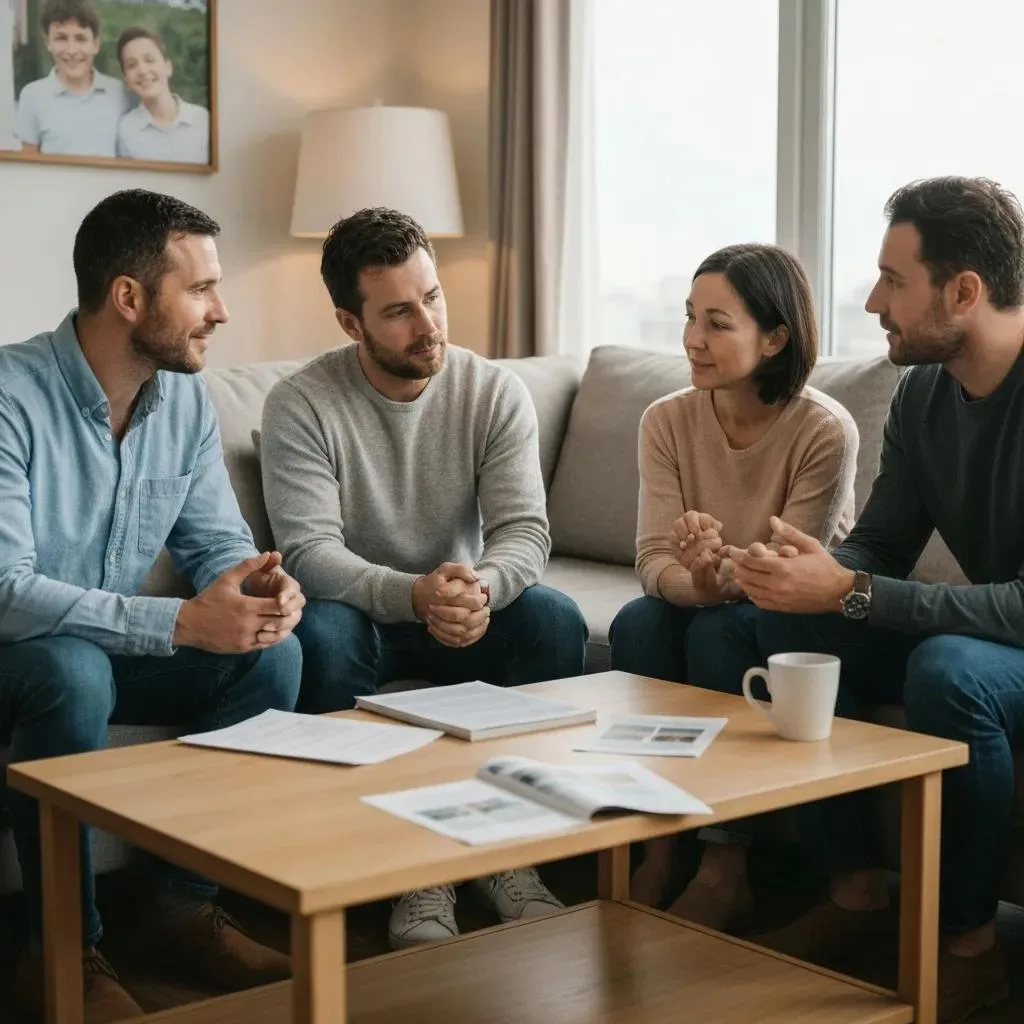 Real-Life Recovery Journeys At Emulate Treatment Center Family Meeting To Plan Support Strategies For A Loved One In Recovery