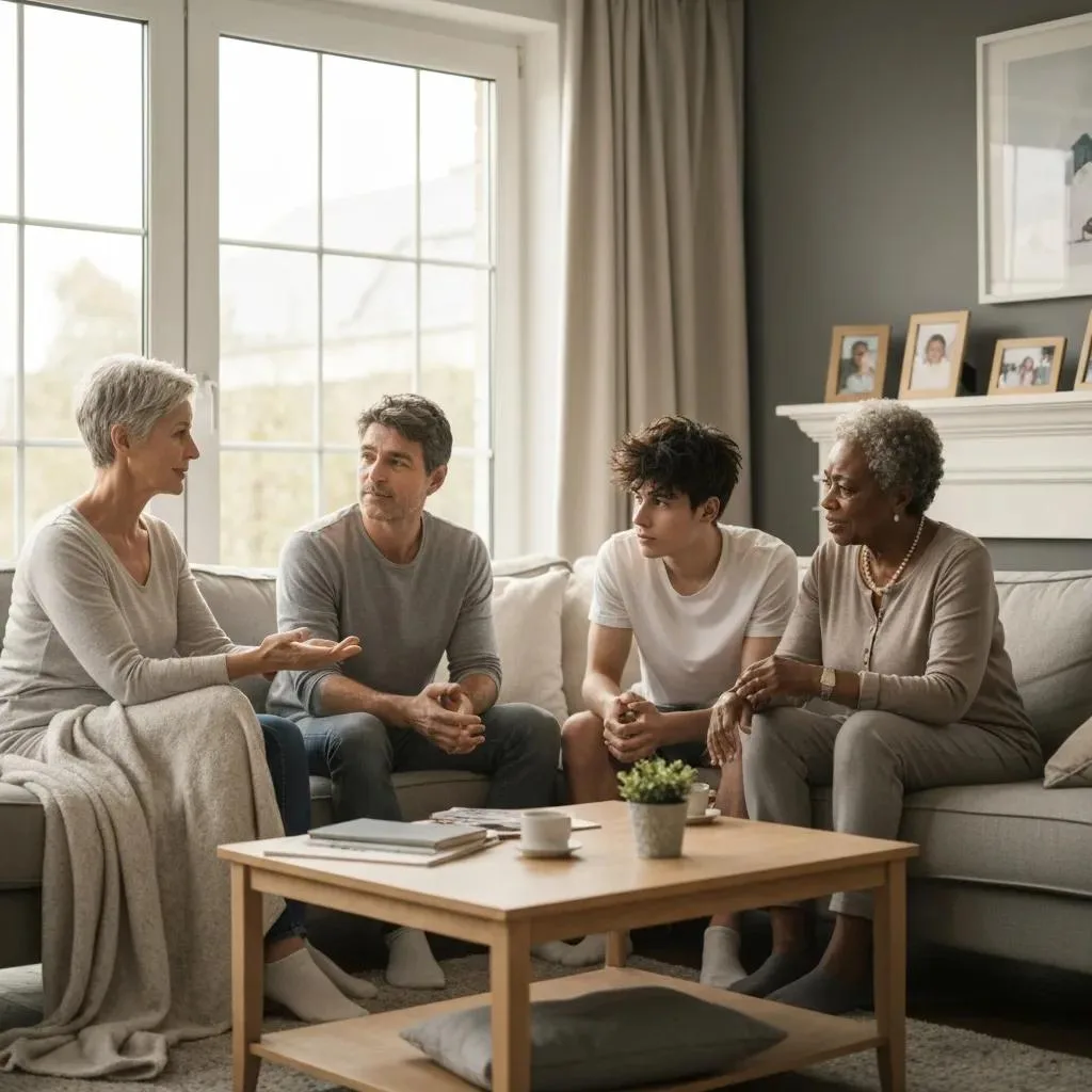 Family Meeting To Discuss Supportive Care During Alcohol Recovery