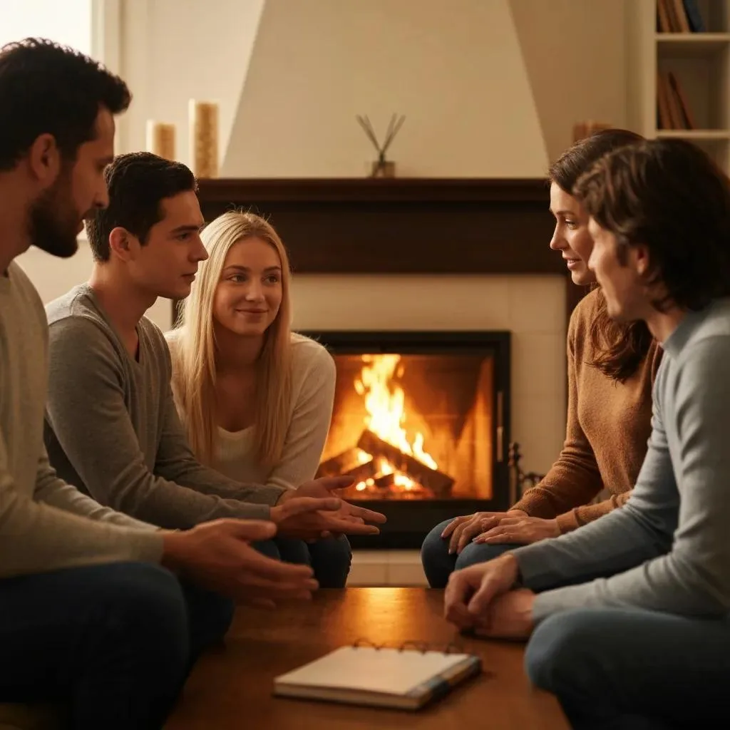 Family Members Offering Calm Support To A Loved One During Detox