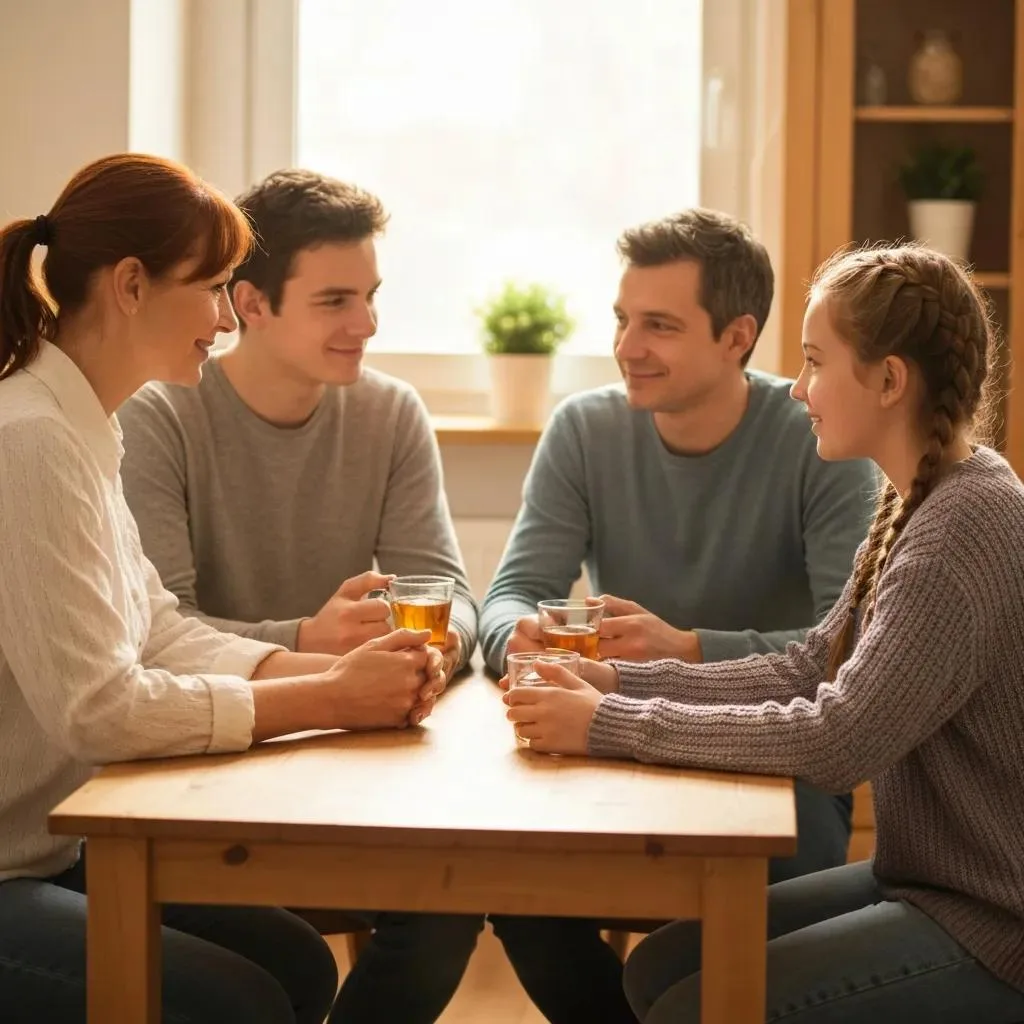 Family Meeting And Support During Medical Detox, Illustrating Planning And Unity For Recovery