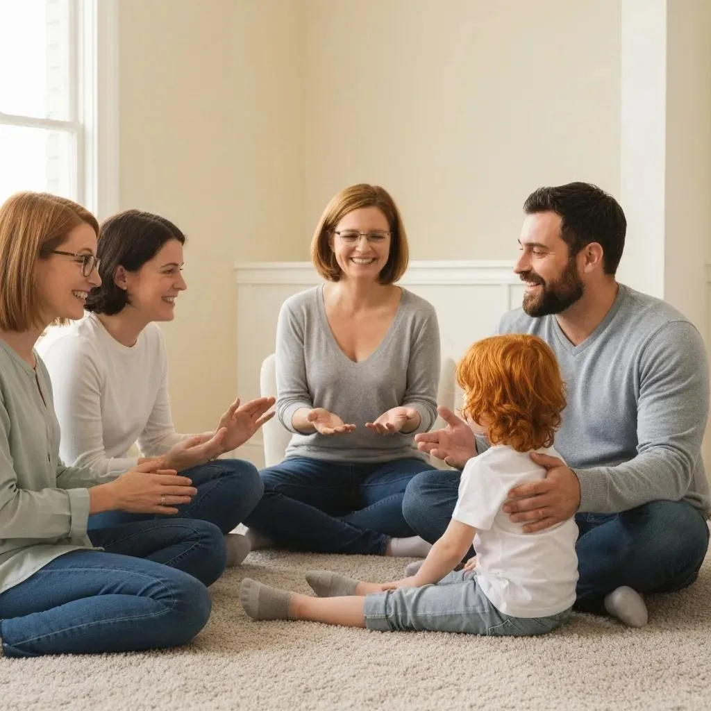 Family Therapy Session Focused On Support And Communication During Recovery