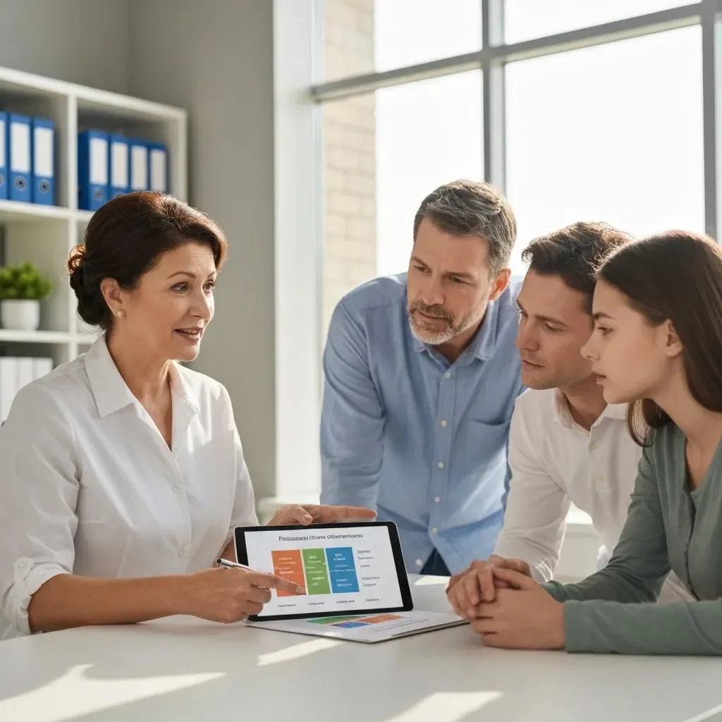 Understanding Insurance Coverage For Rehab In California Financial Counselor Advising A Family On Assistance Options For Rehab Costs