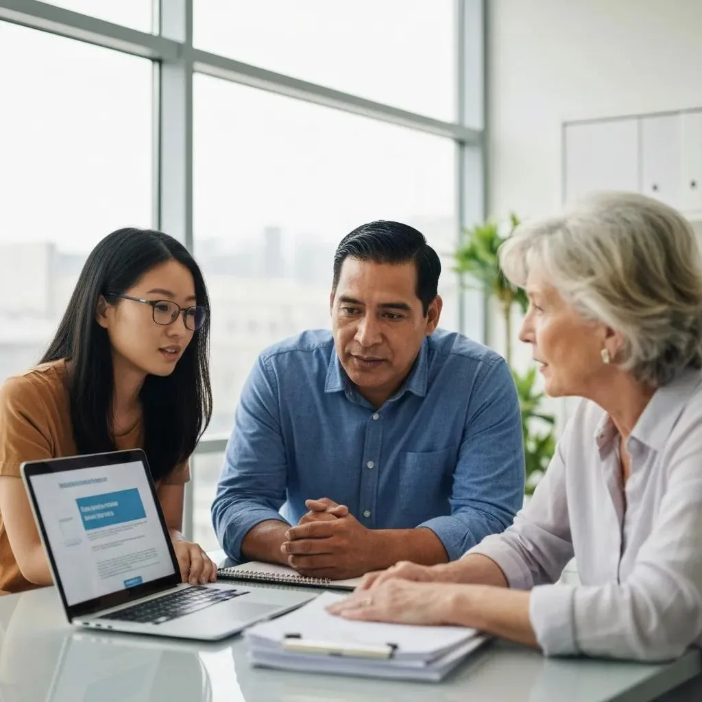 People Reviewing Insurance Options For Treatment Together
