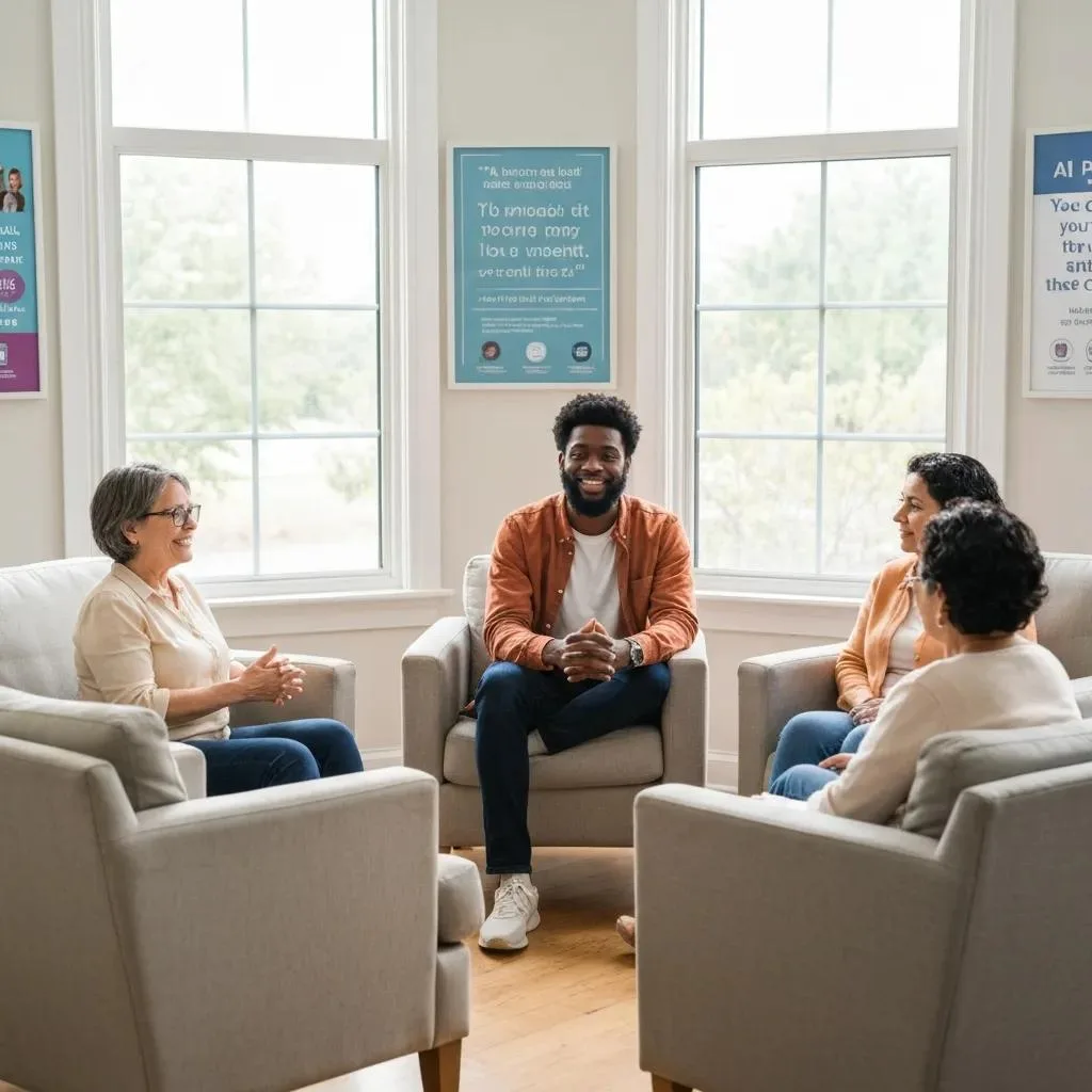 Your Path To Wellness: Medical Detox Near Me A Group Therapy Session Illustrating Peer Support And Recovery Work After Detox