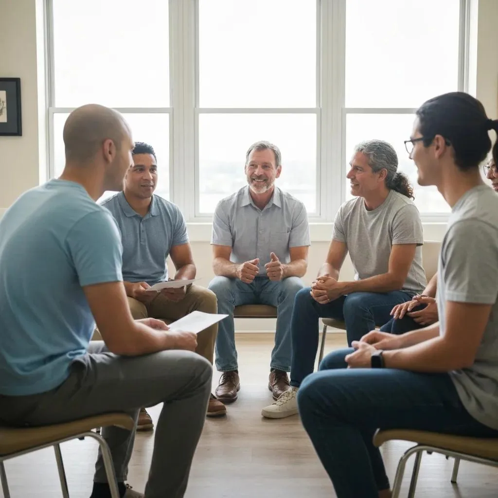 Group Therapy Session In A Supportive Outpatient Setting
