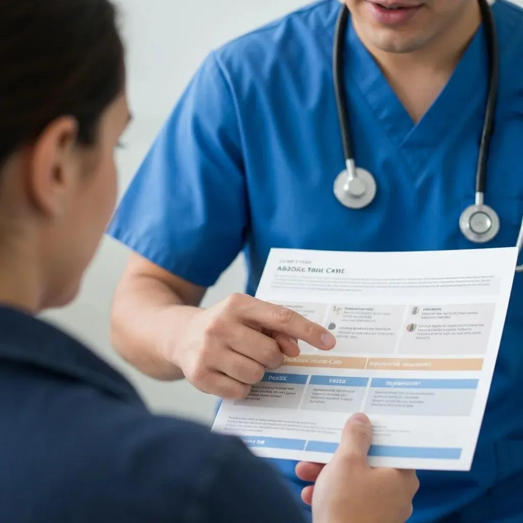 Is Your Private Insurance Enough For Addiction Treatment? Clinician Explaining Treatment Options To A Patient In An Exam Room