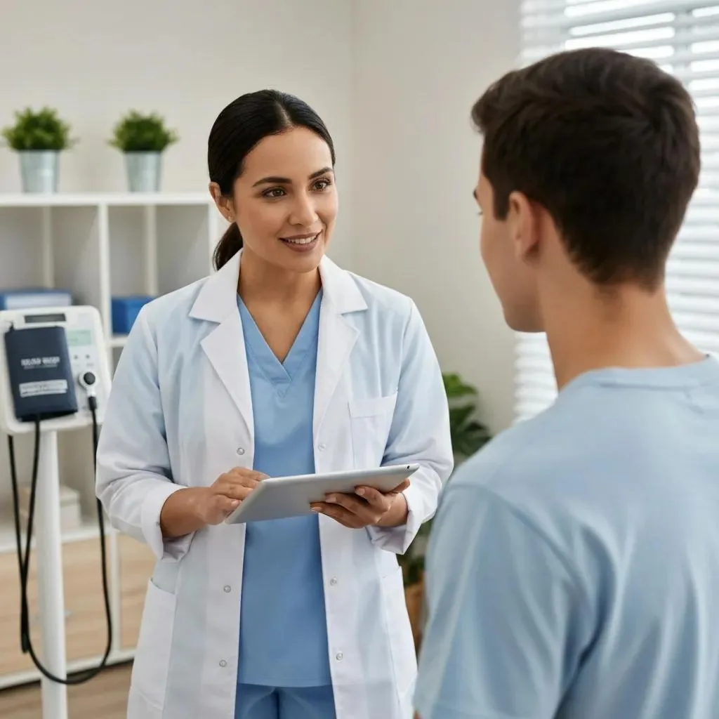 Clinician Discussing The Inpatient Detox Process With A Patient