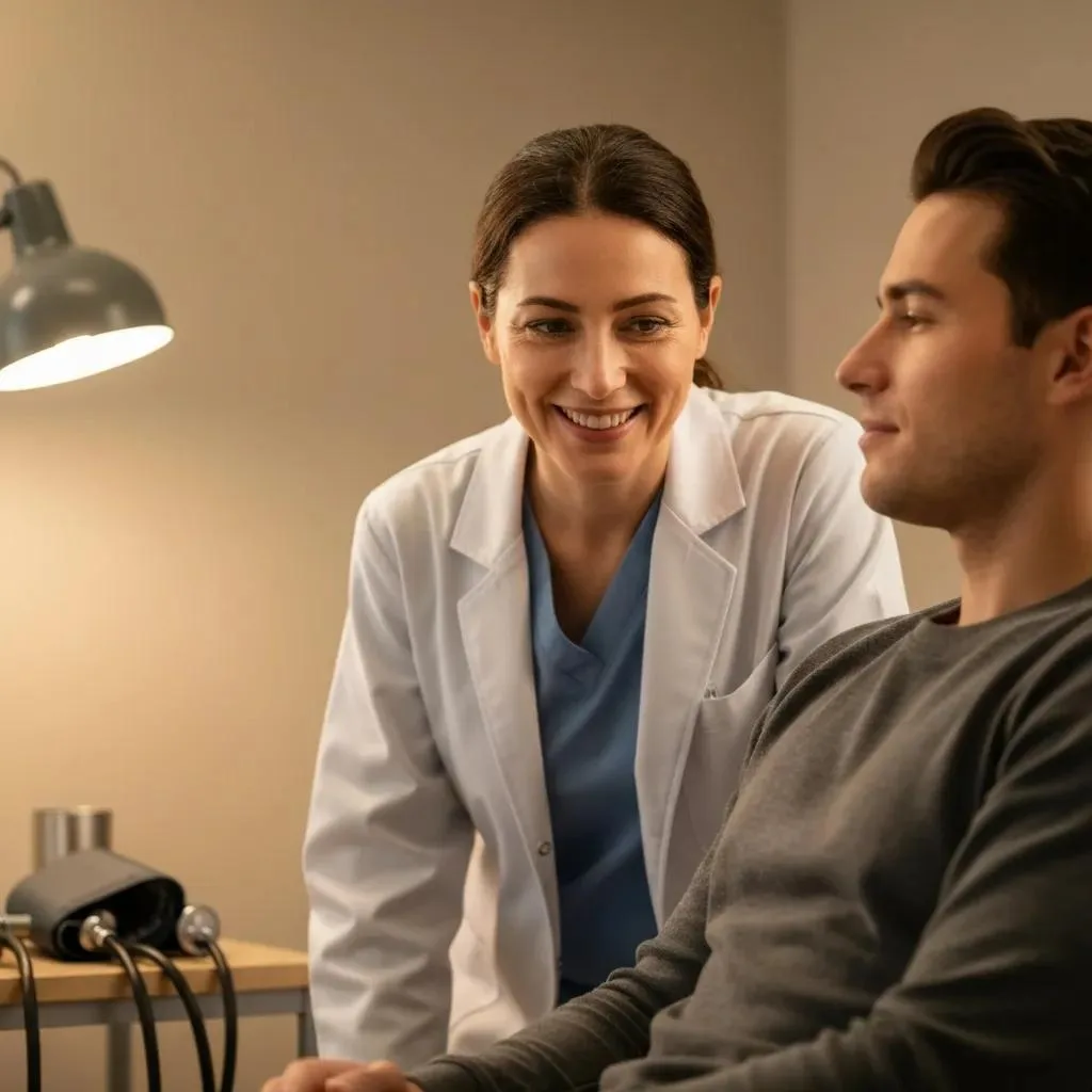 Healthcare Professional Supporting A Patient Through A Safe, Supervised Medical Detox Process