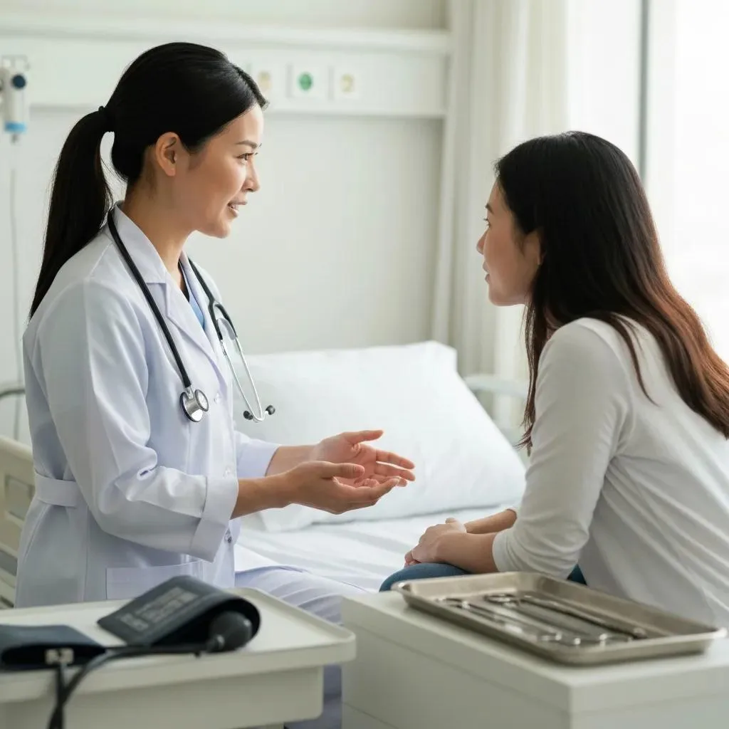 Healthcare Professional Guiding A Patient Through The Detox Treatment Process In A Clinical Setting