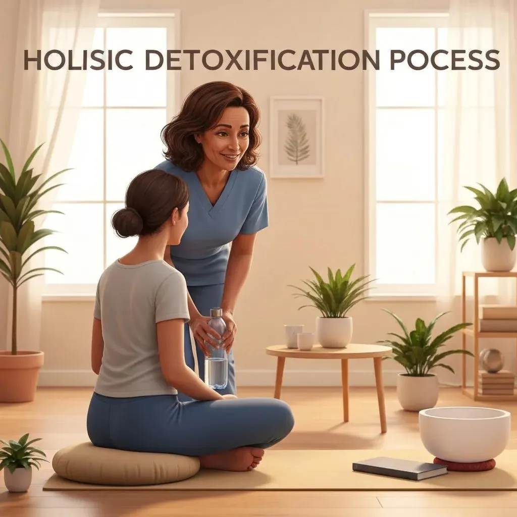 Clinician Supporting A Person Through A Holistic Detox Process In A Calm Setting