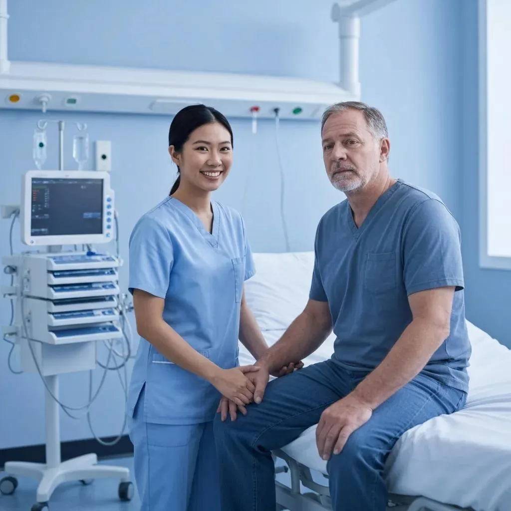 Clinician Checking A Patient’s Vitals During Alcohol Detox