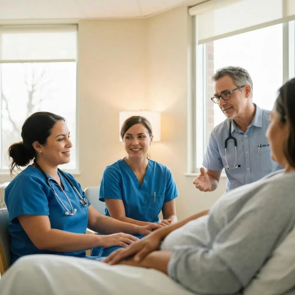 Clinical Team Providing Structured Support In An Inpatient Detox Setting