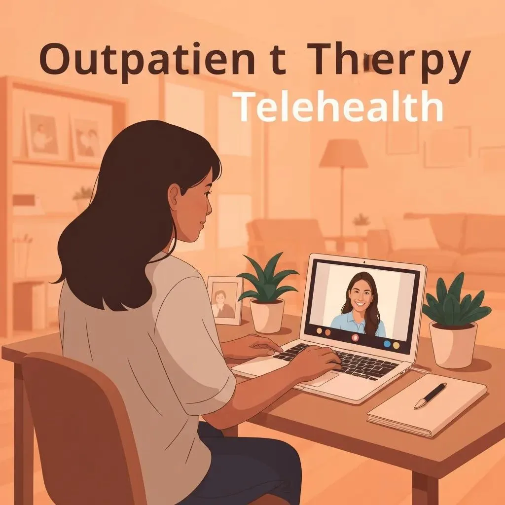 Person Participating In A Telehealth Therapy Session For Outpatient Care