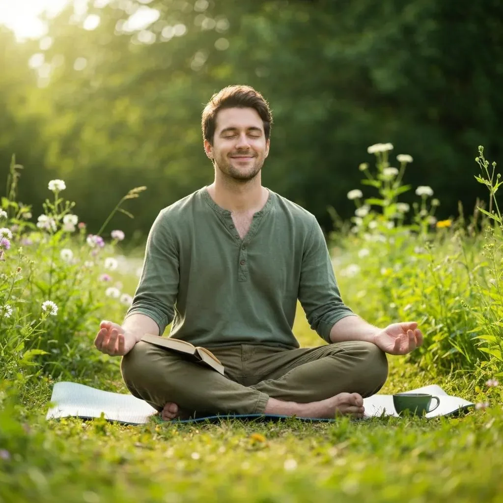 Person Practicing Mindfulness Outdoors To Represent Outpatient Holistic Care Options