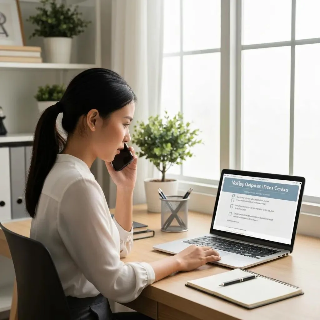 Person Checking Outpatient Detox Center Details On A Laptop With A Checklist