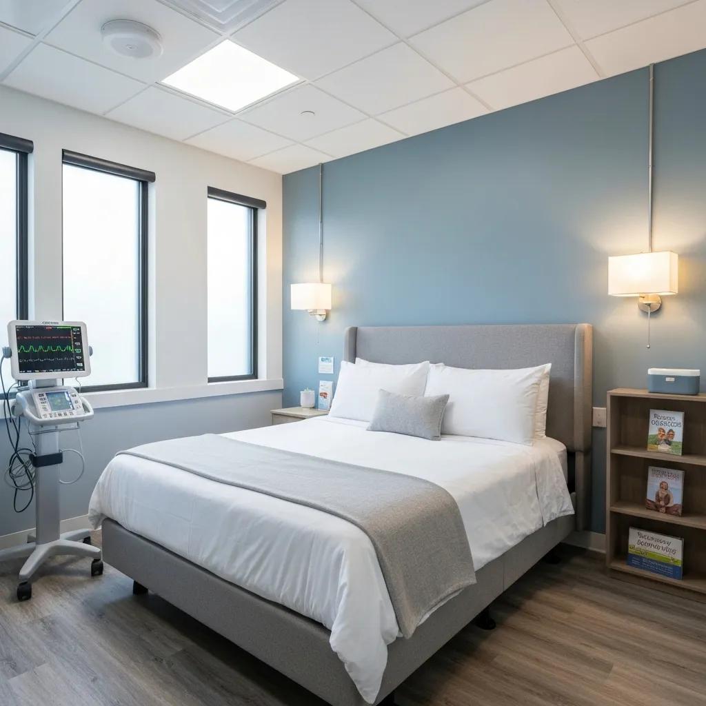 Medical detox facility interior emphasizing comfort and safety for drug withdrawal