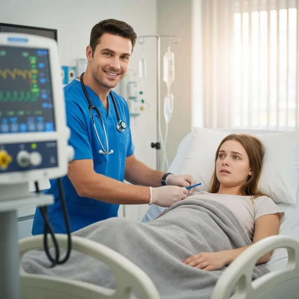 Understanding Drug Detox Programs In Southern California Clinician Monitoring A Patient During Detox — Clinical Care And Safety First