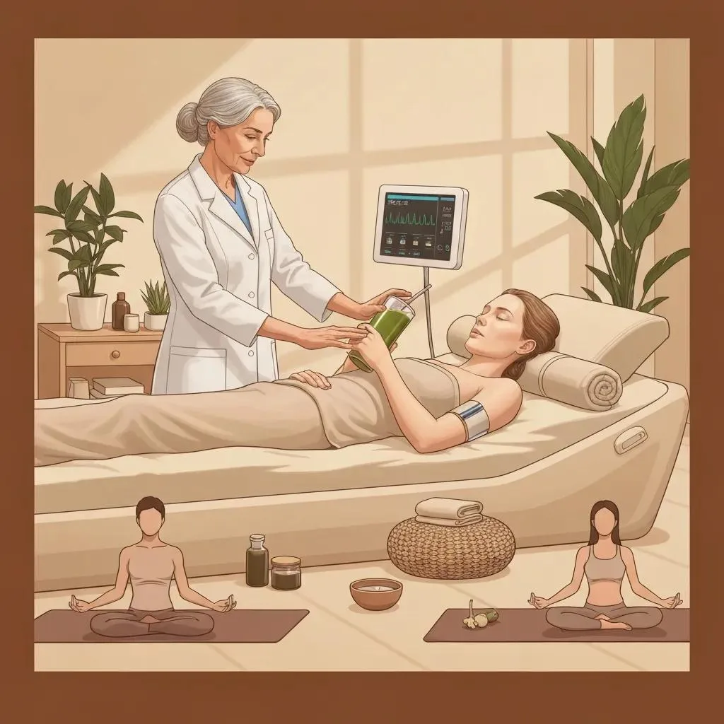 Patient Receiving Medically Supervised Holistic Detox Care With Supportive Therapies And Monitoring