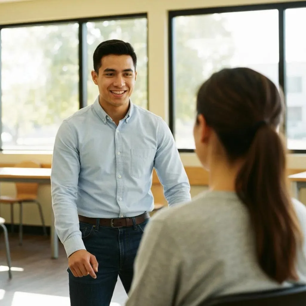 Peer Support Specialist Offering Guidance In A Supportive Setting
