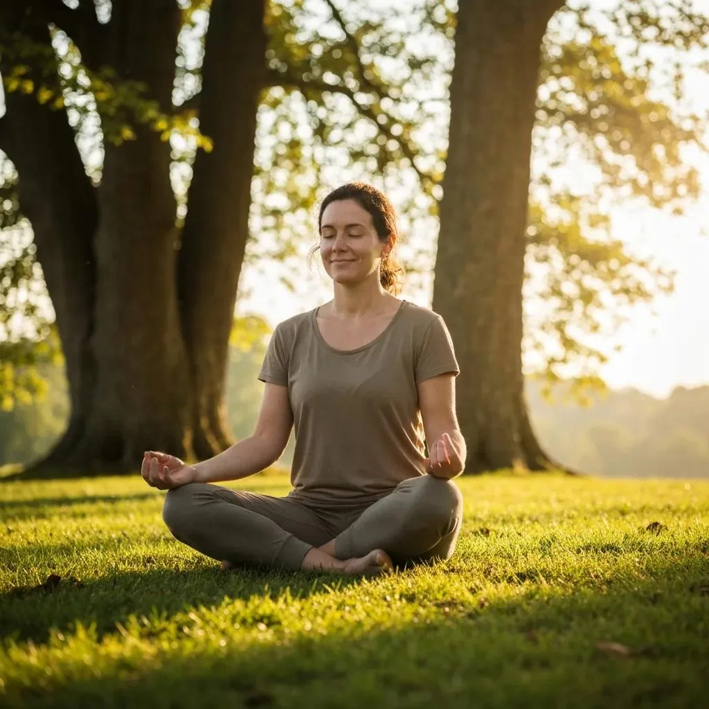 Person Meditating In Nature, Symbolizing Spiritual Wellness In Recovery