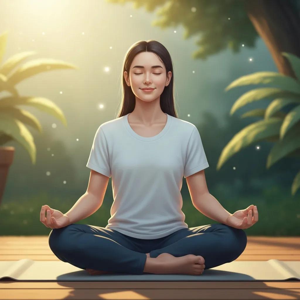 Person practicing mindfulness in a tranquil setting, symbolizing healing and self-awareness in addiction recovery