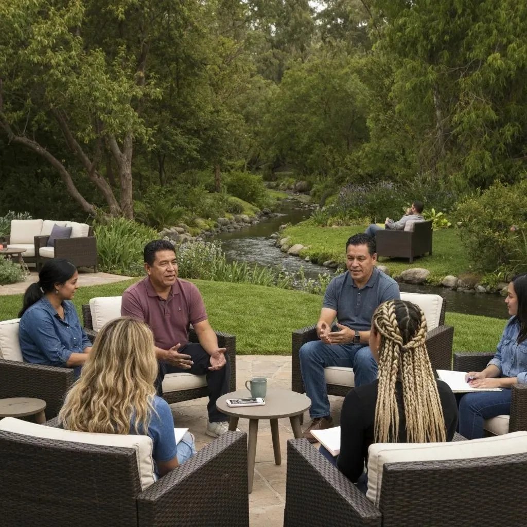 Rehabilitation Center In California With Serene Outdoor Space Promoting Recovery And Support