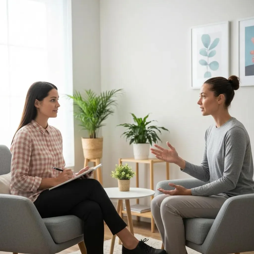 A Therapist And Client In A Counseling Session, Highlighting The Importance Of Integrated Dual‑Diagnosis Care