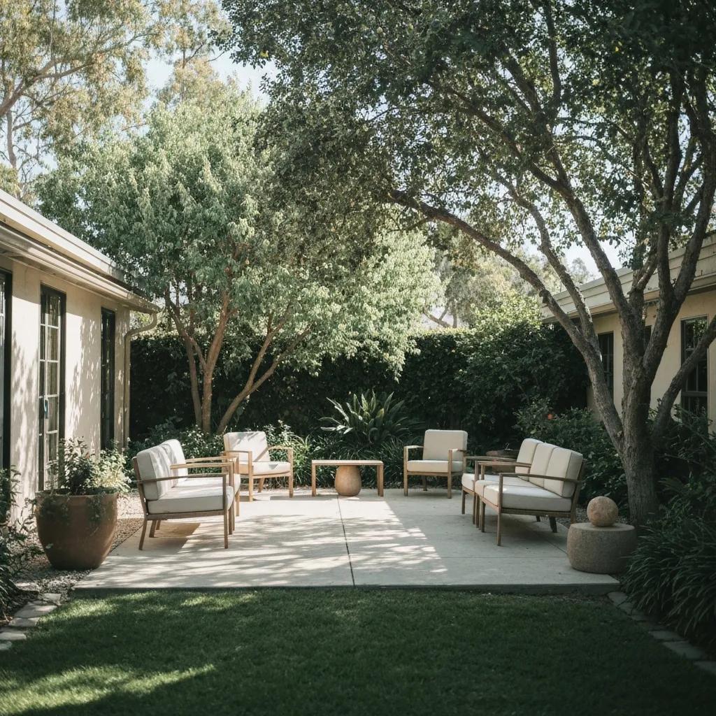 Tranquil detox center in California with serene outdoor space and inviting seating