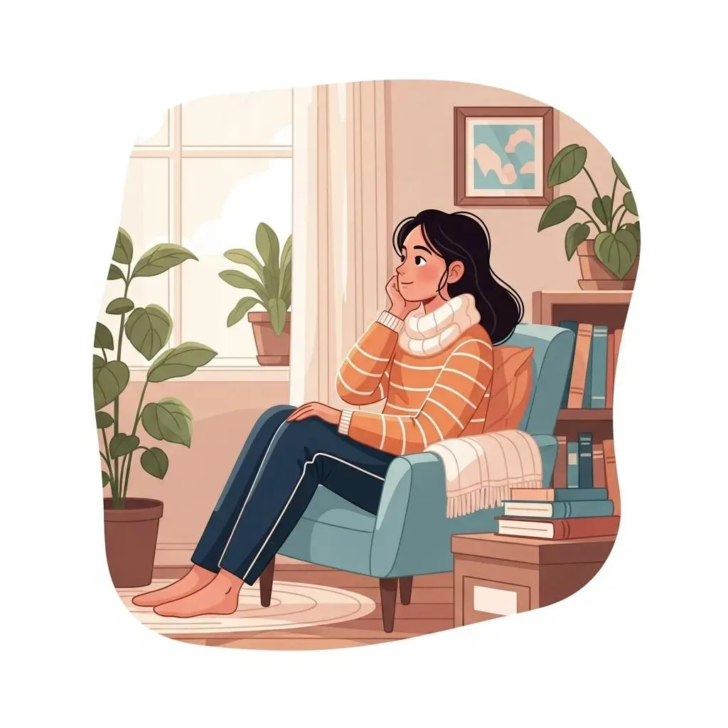 A Person In A Cozy Room Reflecting On Mental Health, Symbolizing The Theme Of Depressive Disorders