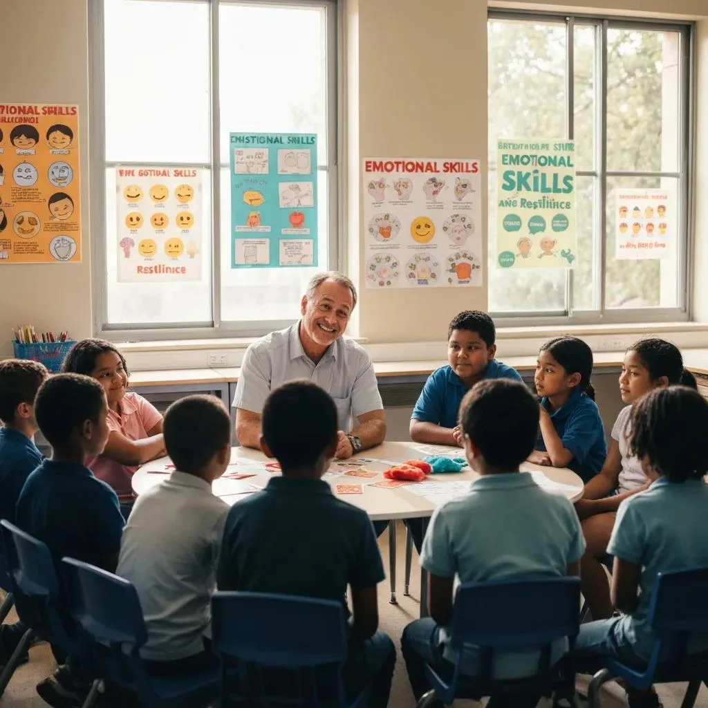 Students Learning Emotional Skills In A Classroom As Part Of Primary Prevention Efforts