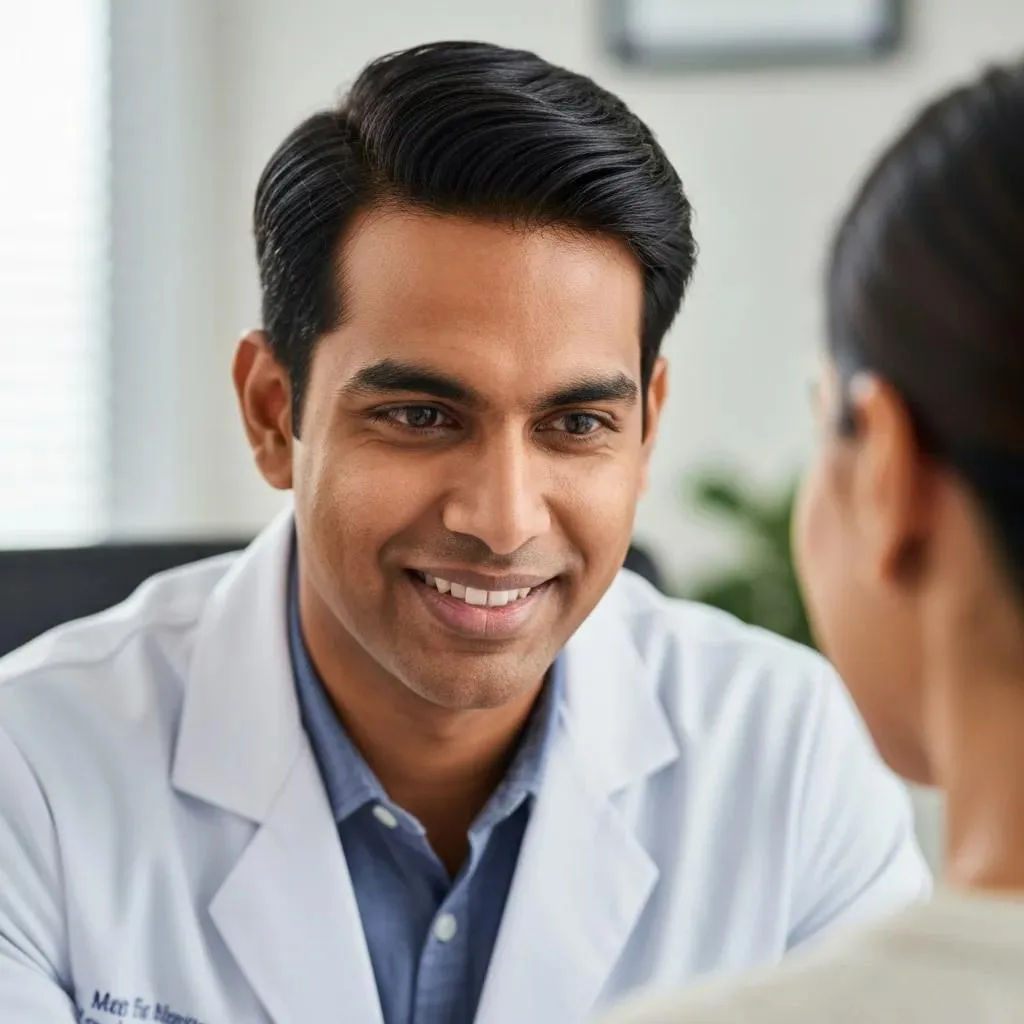 Clinician And Patient Reviewing Progress Using Assessment Tools To Emphasize Collaborative, Measurement-Based Care