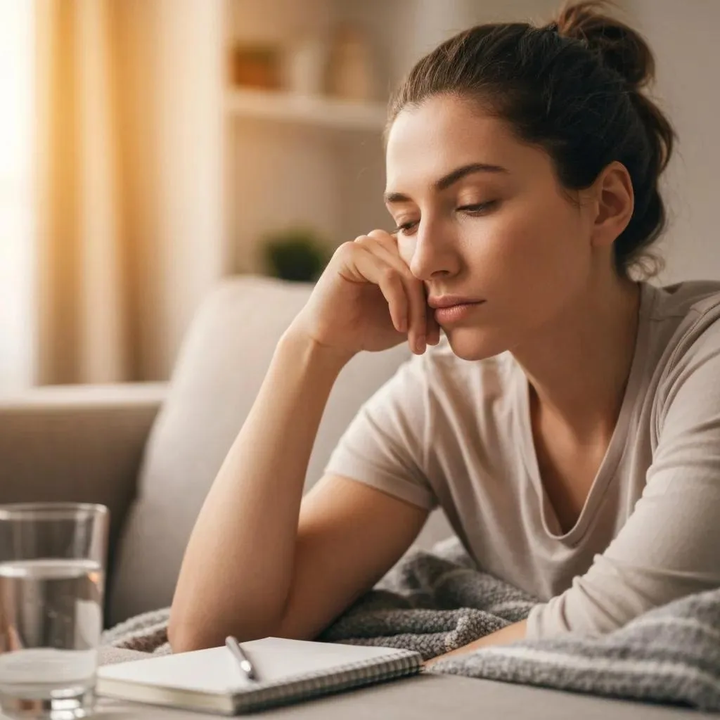 Close-Up Of A Fatigued Person Indicating Physical Symptoms Of Stimulant Withdrawal, Emphasizing Self-Care And Reflection