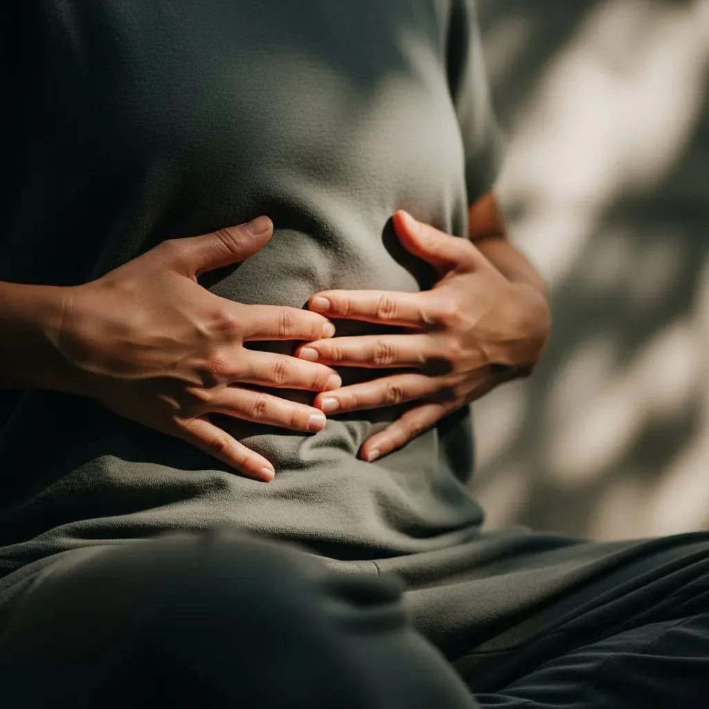 Close-Up Of A Person Practicing Breath Awareness, Focusing On Deep Breathing Techniques For Relaxation