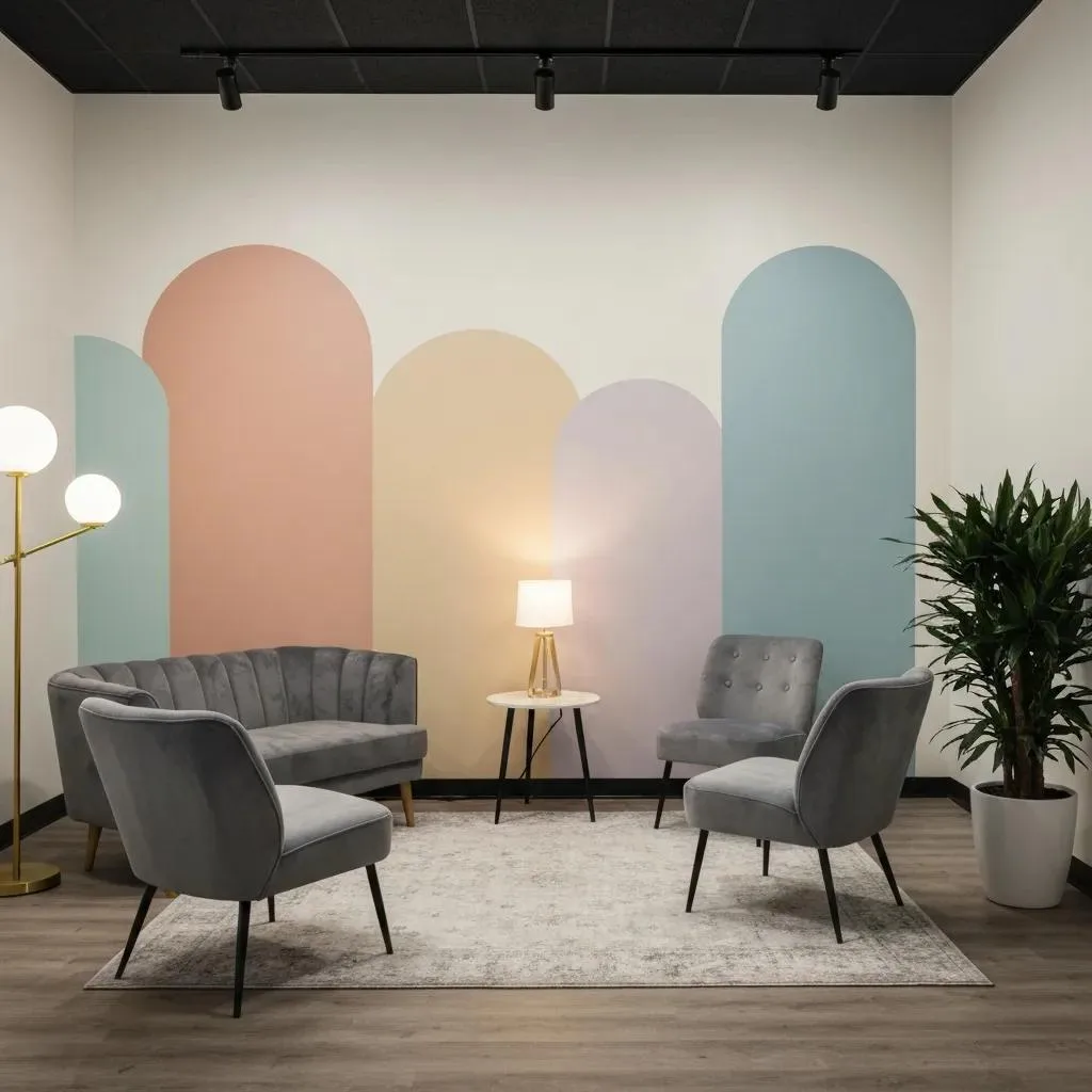 Comfortable Therapy Room Designed For One-On-One Mental Health Sessions