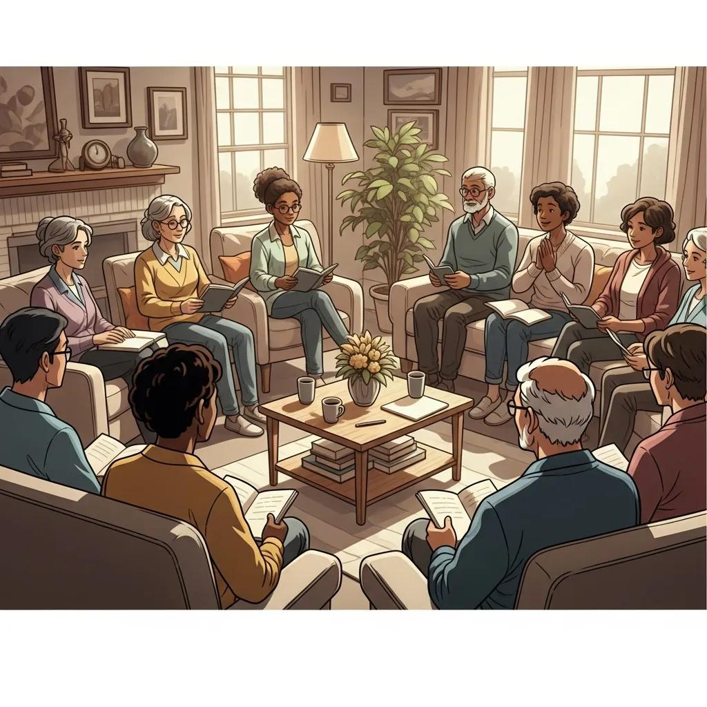 Community support meeting for addiction recovery in Los Angeles, showcasing diverse individuals engaged in conversation