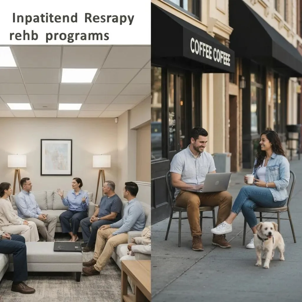 Side-By-Side View Of Inpatient And Outpatient Program Activities — Showing Structured Therapy And Life Integration