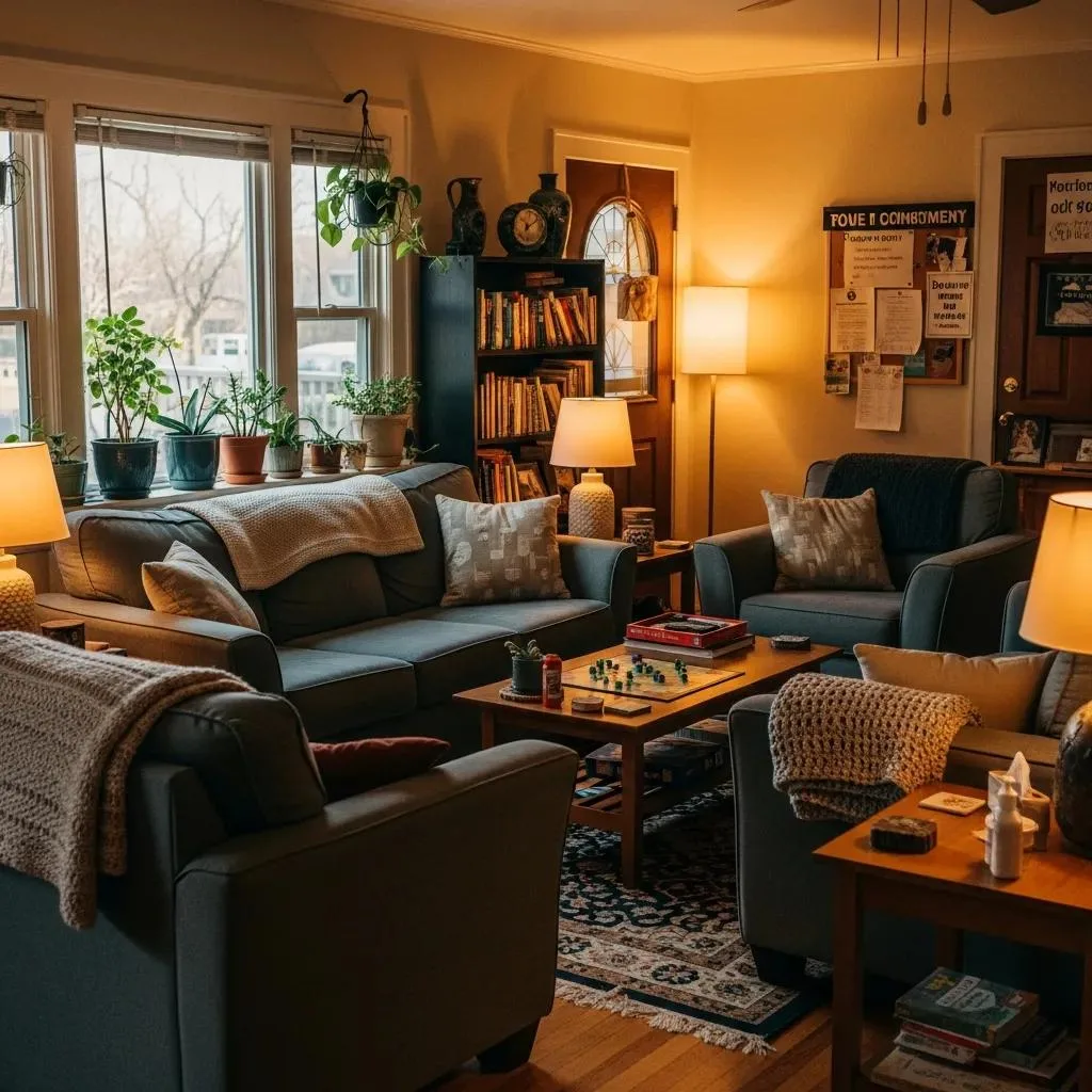 Cozy Sober Living Home Interior Emphasizing Community And Support