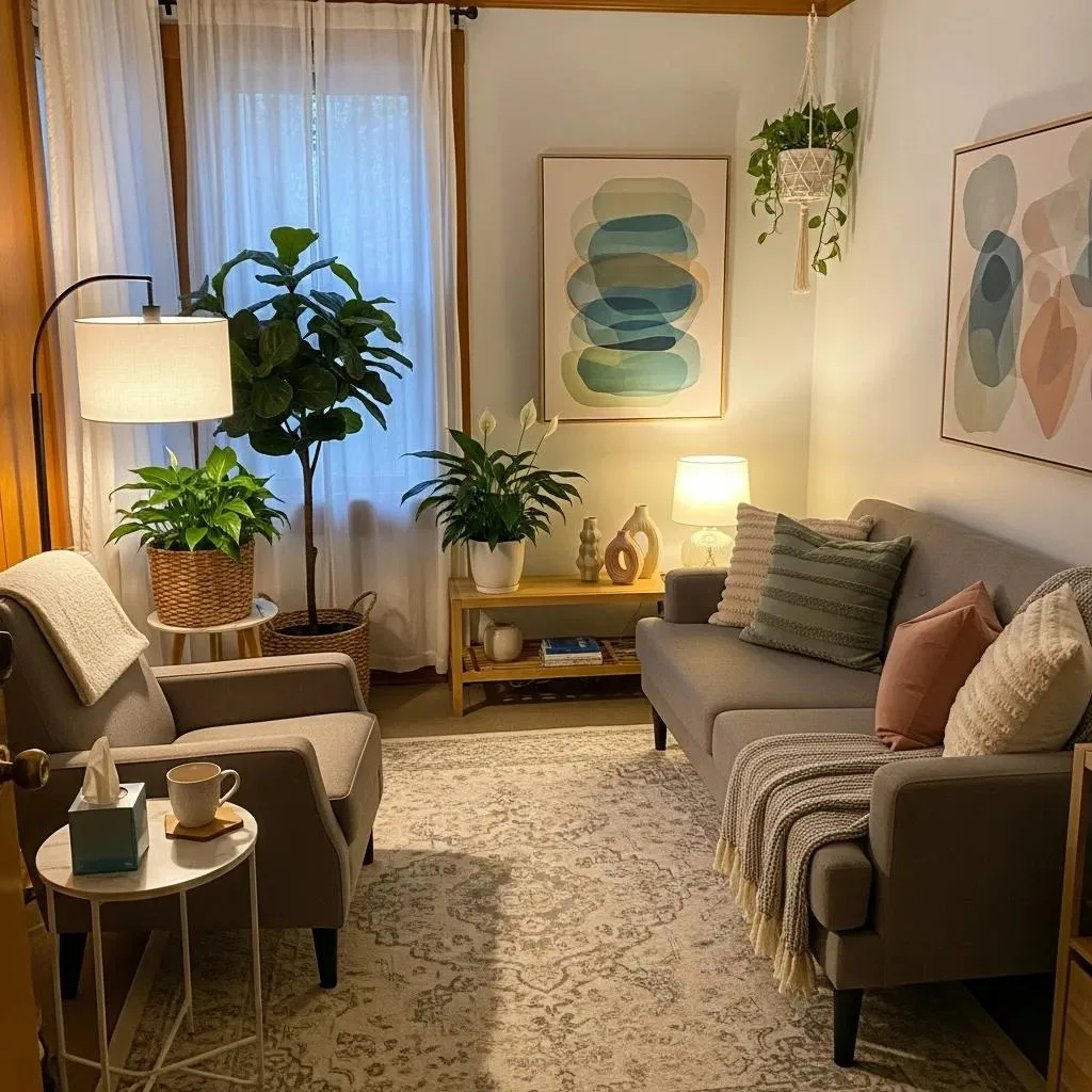Cozy Therapy Room Designed For Mental Health Support, Symbolizing Effective Treatment Options For Bipolar Disorder