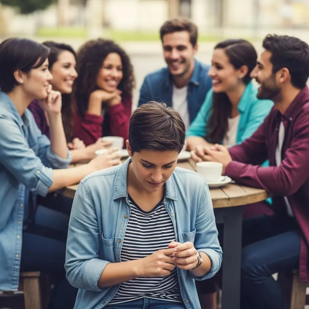 Social Anxiety Disorder: Symptoms, Causes, &Amp; Help Diverse Group In A Social Setting, Illustrating The Contrast Between Social Anxiety And Comfortable Interaction