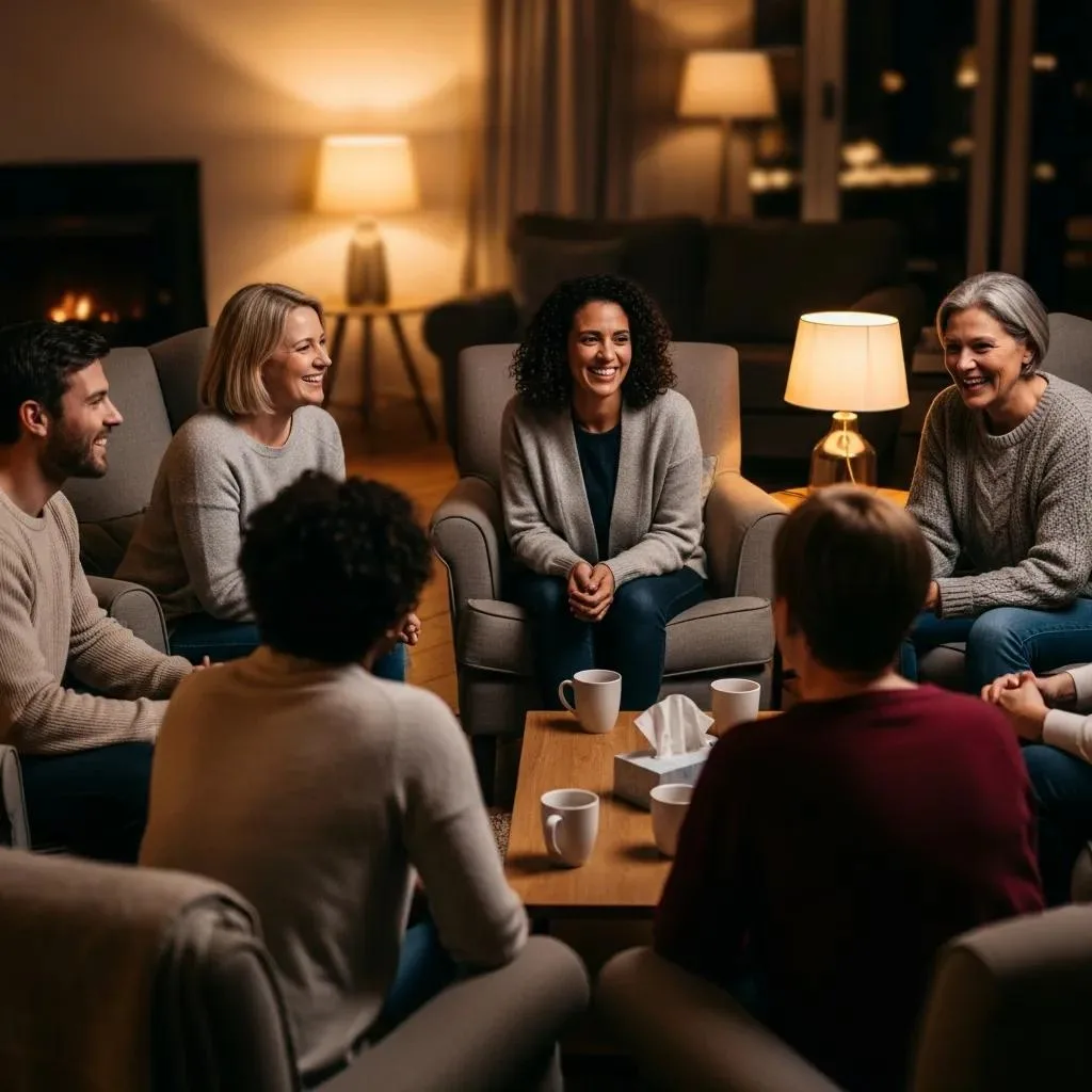 Diverse Group Of People In A Supportive Discussion, Highlighting The Importance Of Community In Recovery