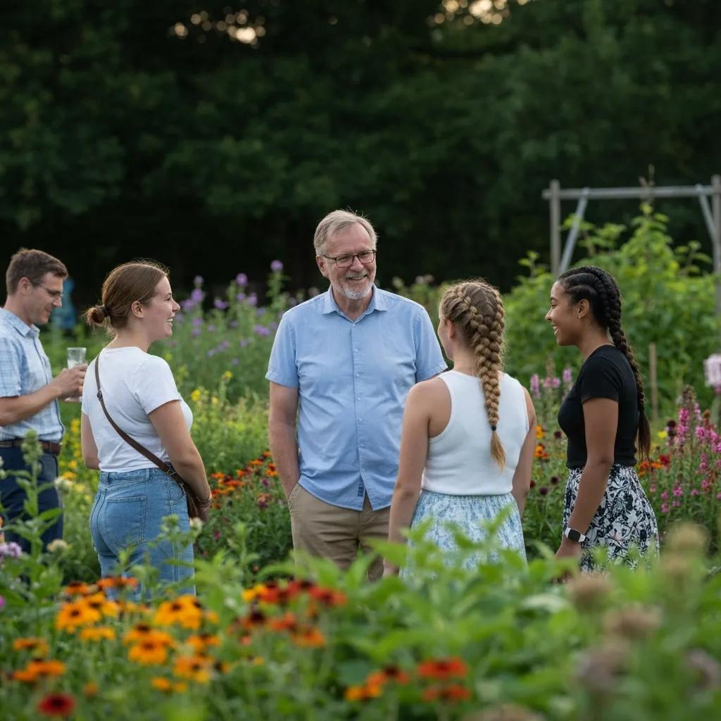 Diverse individuals discussing mental health treatment options in a cozy, supportive environment