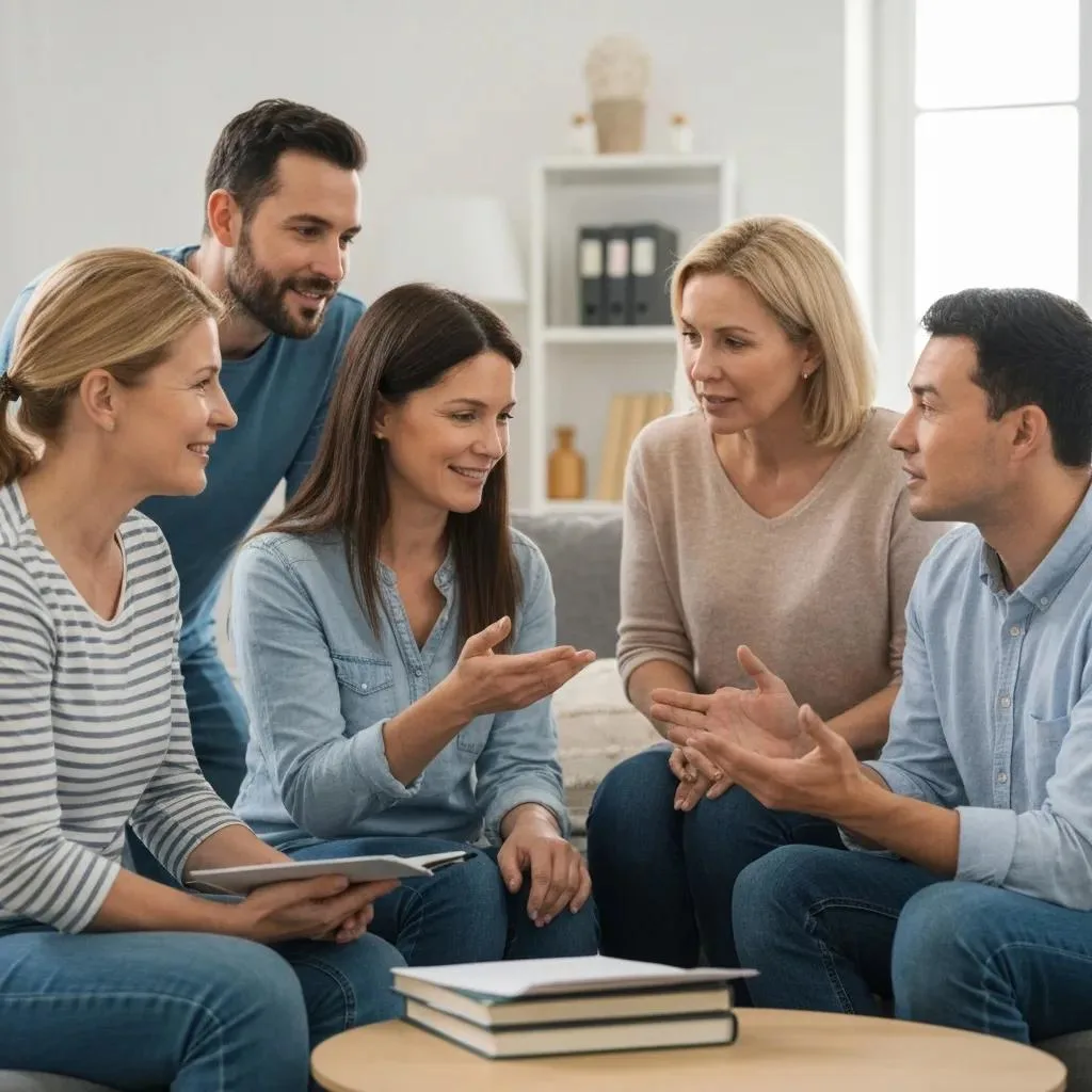 Family Meeting To Plan Supportive Steps For A Loved One With Adhd And Substance Use