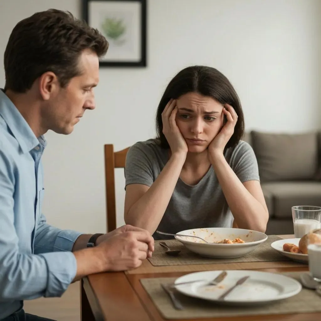 Understanding Bulimia Nervosa A Family Member Watching A Loved One Who May Be Struggling With Disordered Eating, Underscoring The Need For Awareness And Compassionate Support